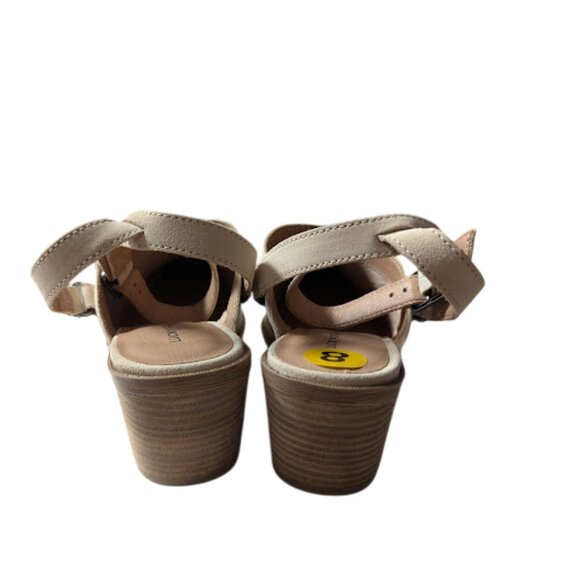 Lucky Brand Winola Almond Toe Block Heel Buckle Strap Leather Mules Size 8 NWOB - Picture 6 of 8